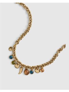 Madewell Chunky Oval Chain charm Necklace in Polished Bronze